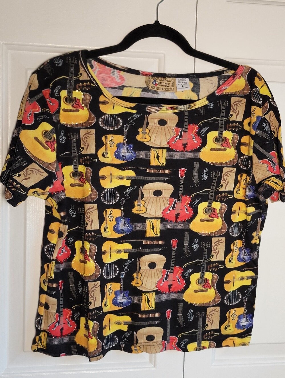 Don't Mess With Texas Vintage Women's Guitar Shirt